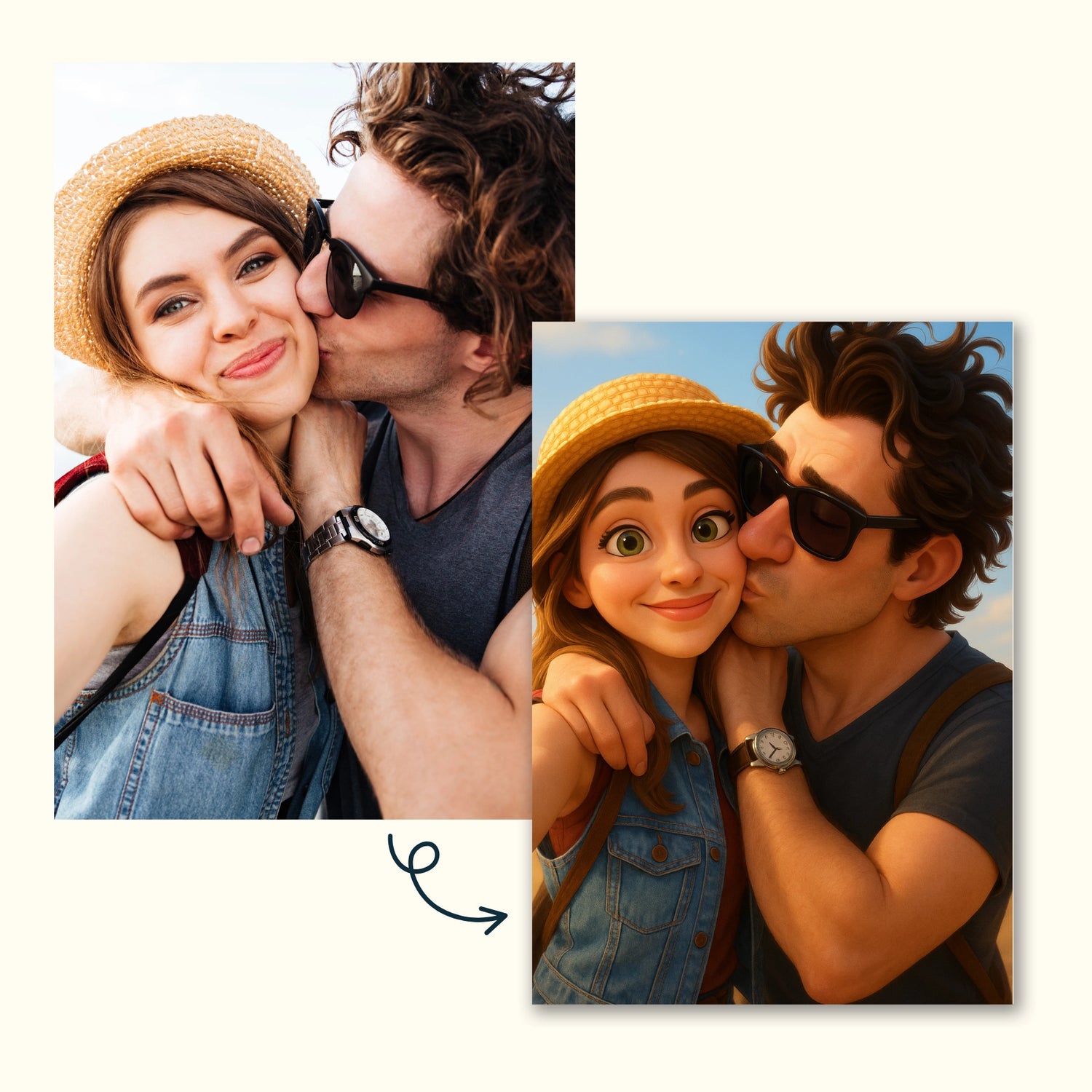 Poster Personnalise Pixar Couple Amoureux
