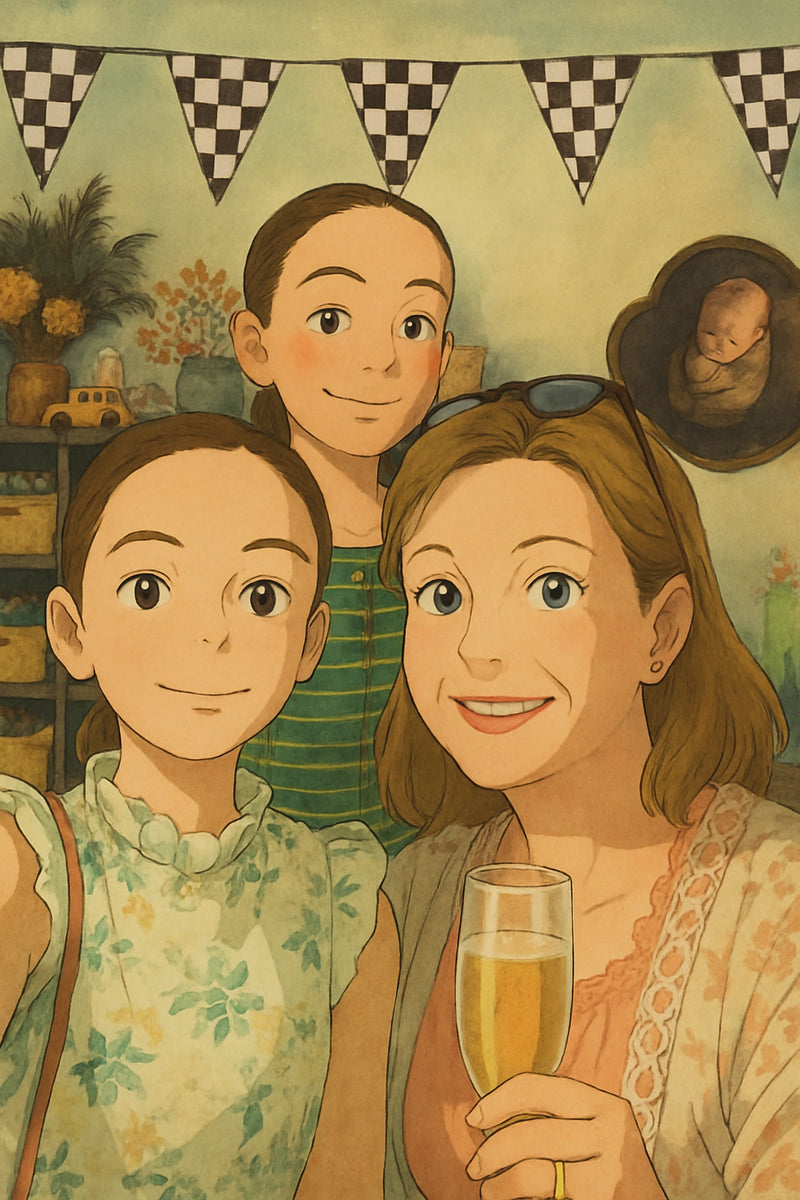 portrait famille filles ghibli