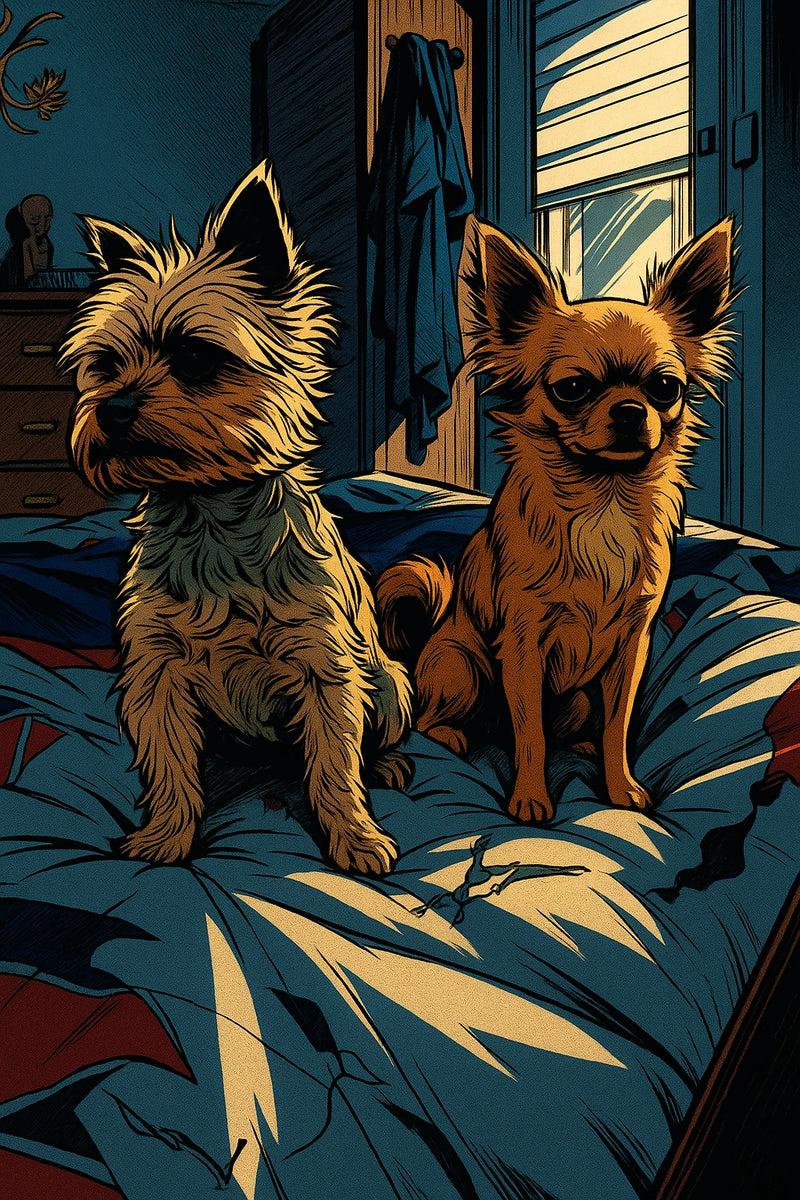 Poster Comics petits chiens