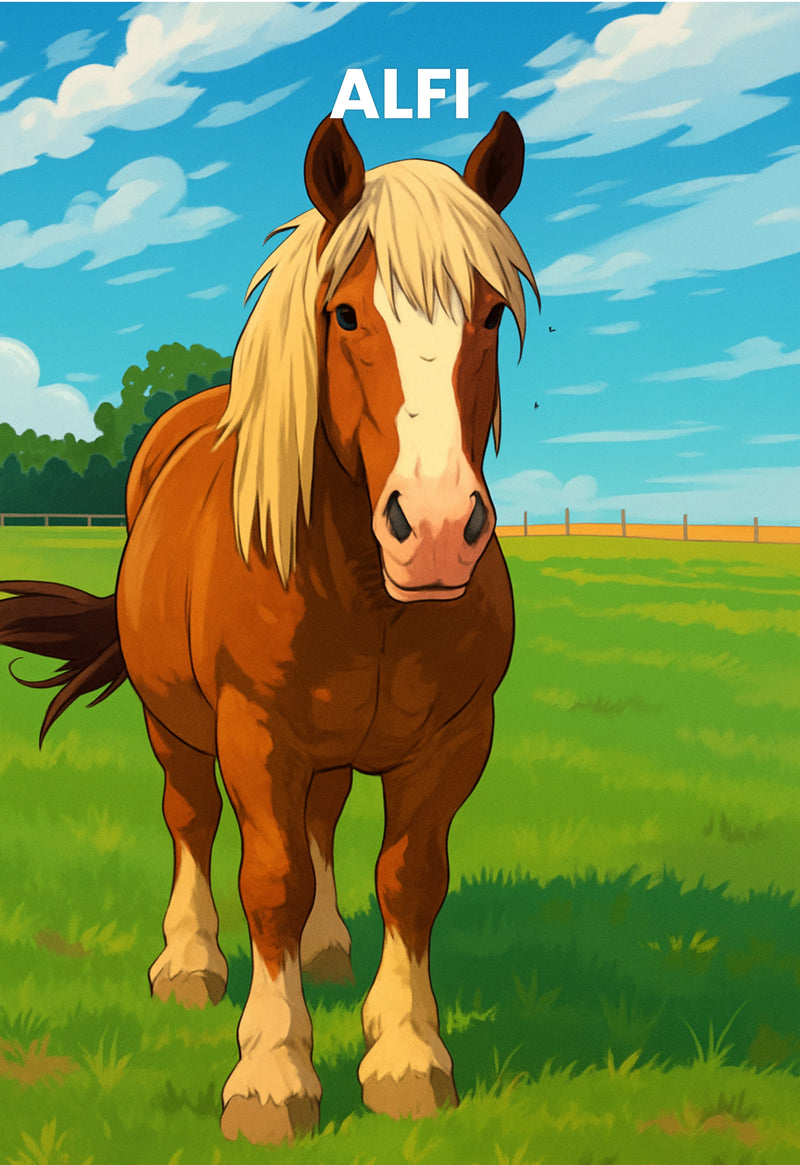 portrait cheval ghibli