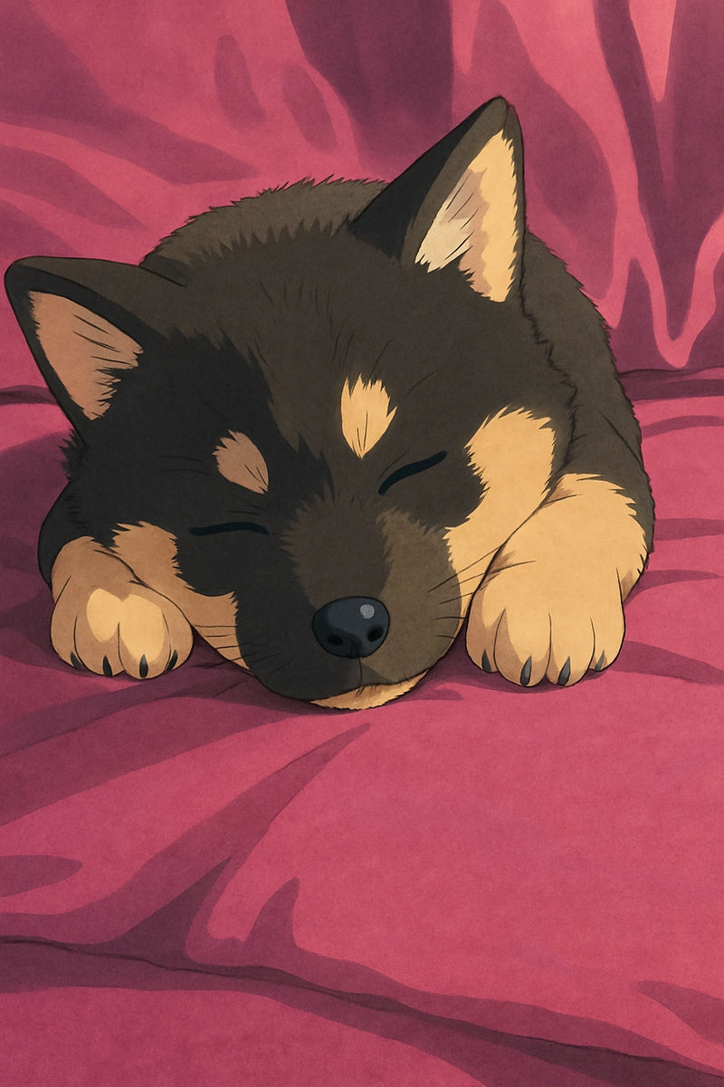portrait chiot mignon ghibli