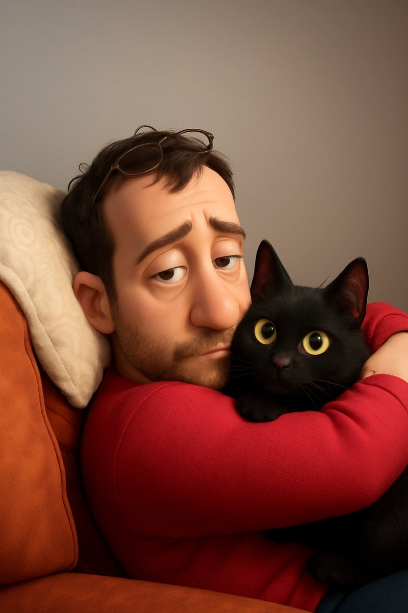 poster Pixar homme et chat
